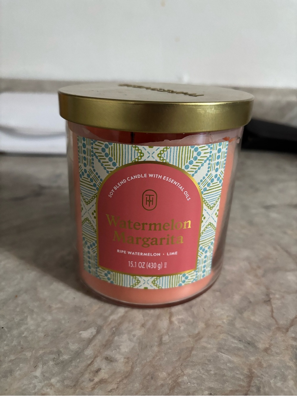 Watermelon Margarita Scented Candle - Pink